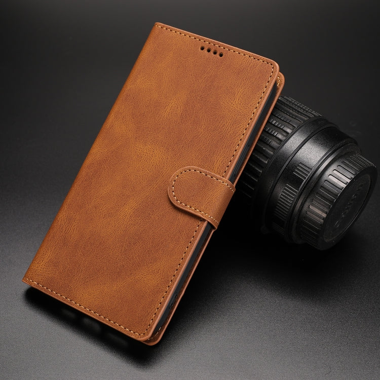 For Xiaomi Redmi Note 10 Pro Fantasy Classic Skin-feel Calfskin Texture Magnetic Buckle Horizontal Flip PU Leather Case with Holder & Card Slot & Wallet(Brown) by buy2fix