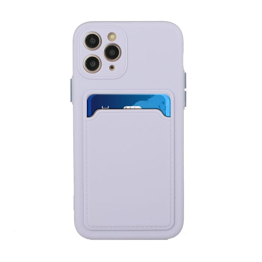 Card Slot Design Shockproof TPU Protective Case For iPhone 11 Pro(Purple) by buy2fix