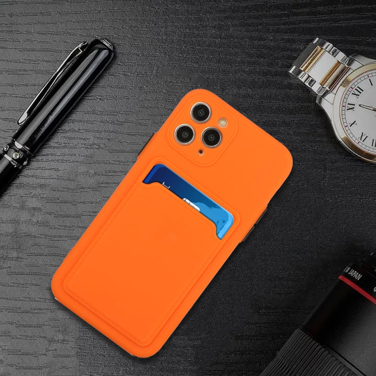 Card Slot Design Shockproof TPU Protective Case For iPhone 11 Pro Max(Orange) by buy2fix