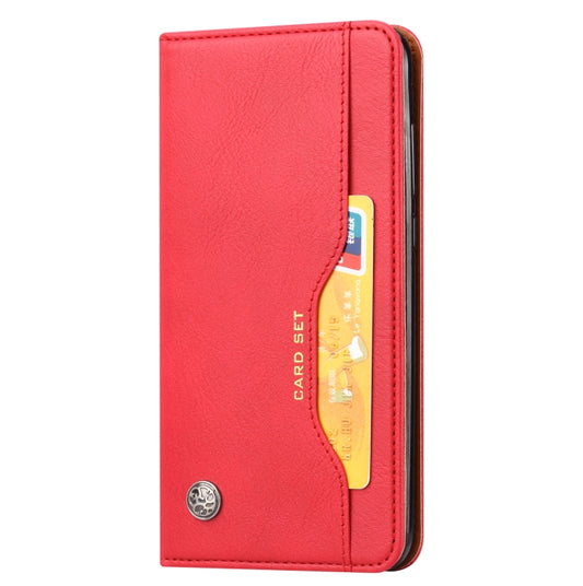 For Samsung Galaxy S21 FE Knead Skin Texture Horizontal Flip Leather Case with Photo Frame & Holder & Card Slots & Wallet(Red) by buy2fix