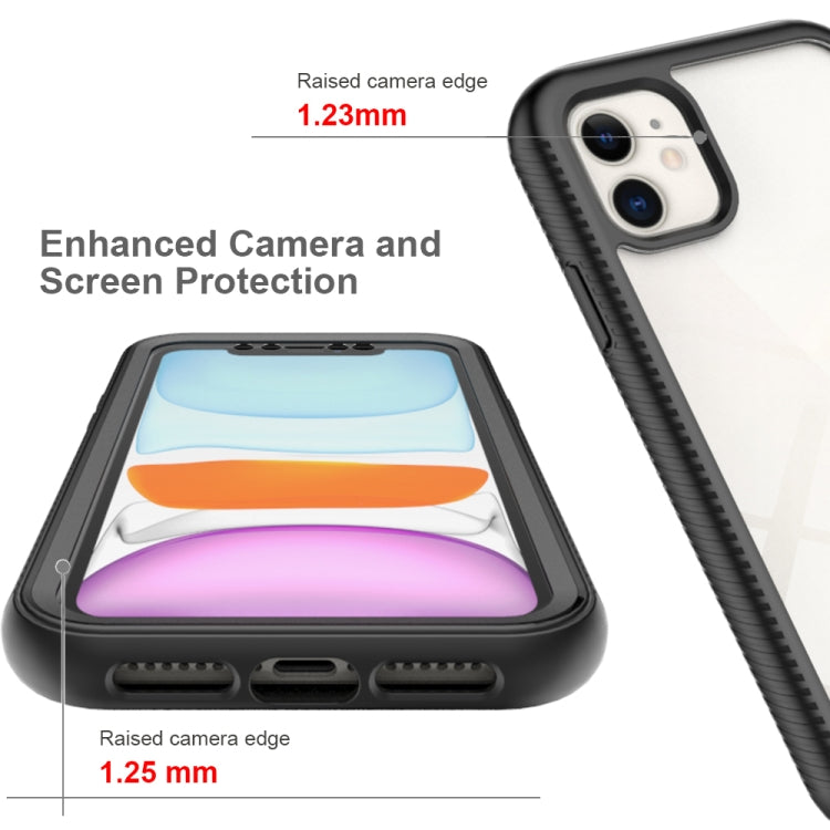For iPhone 11 Starry Sky Solid Color Series Shockproof PC + TPU Case with PET Film (Black) by buy2fix