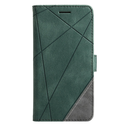 For OnePlus 8T Skin Feel Splicing Horizontal Flip Leather Case with Holder & Card Slots & Wallet & Photo Frame(Green) by buy2fix