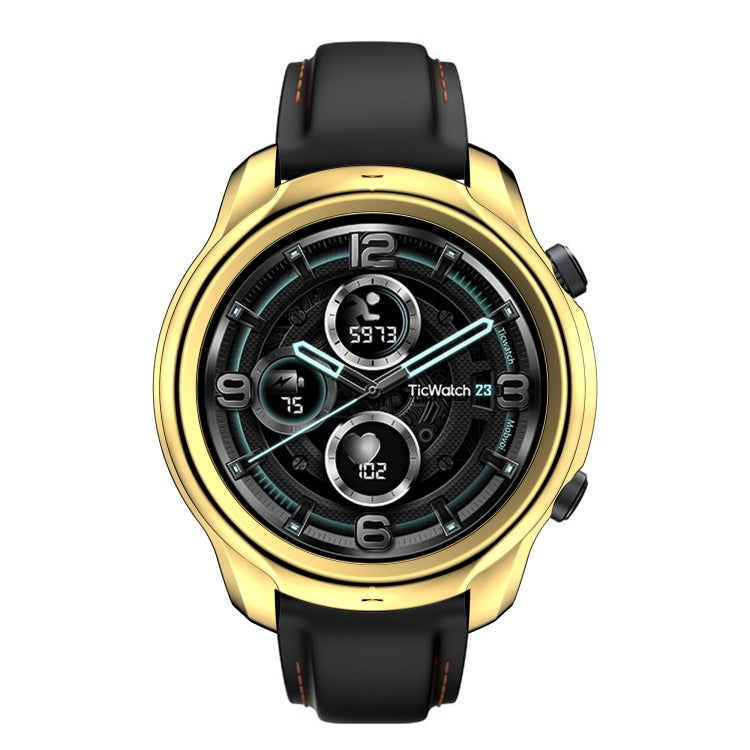 For TicWatch Pro 3 TPU Electroplating Frame Protective Case(Gold) by buy2fix