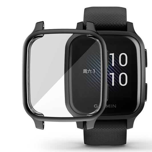 For Garmin Venu Sq Full Coverage TPU Electroplating Protective Case(Black) by buy2fix