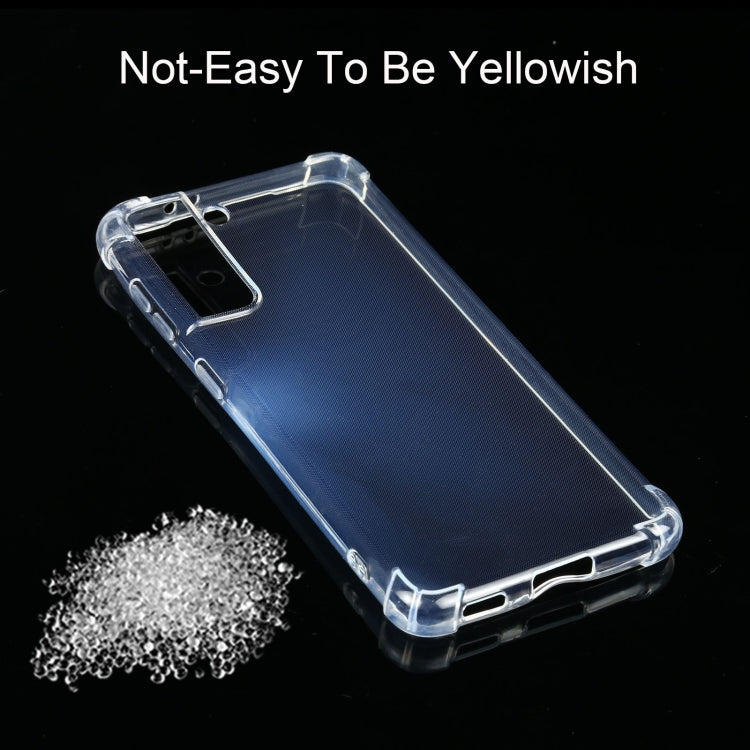 For Samsung Galaxy S21+ 5G Four-Corner Shockproof Ultra-thin TPU Case(Transparent) by buy2fix