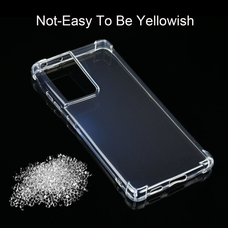 For Samsung Galaxy S21 Ultra 5G Four-Corner Shockproof Ultra-thin TPU Case(Transparent) by buy2fix