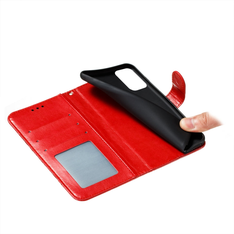 For OPPO Reno5 5G / Find X3 Lite Mandala Embossing Pattern Horizontal Flip PU Leather Case with Holder & Card Slots & Wallet & Lanyard(Red) by buy2fix