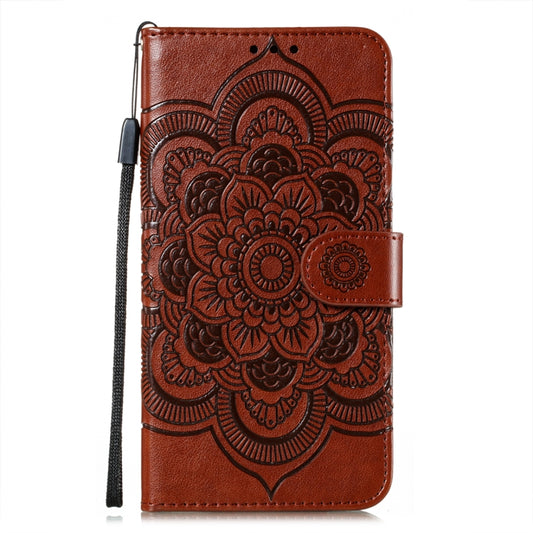 For OPPO Reno5 5G / Find X3 Lite Mandala Embossing Pattern Horizontal Flip PU Leather Case with Holder & Card Slots & Wallet & Lanyard(Brown) by buy2fix