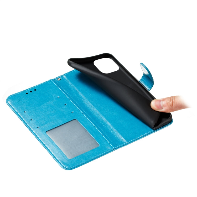 For Xiaomi Mi 11 Lite Mandala Embossing Pattern Horizontal Flip PU Leather Case with Holder & Card Slots & Wallet & Lanyard(Blue) by buy2fix