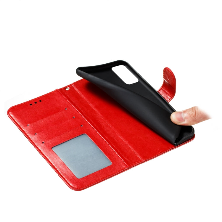 For Xiaomi Redmi Note 10 5G Mandala Embossing Pattern Horizontal Flip PU Leather Case with Holder & Card Slots & Wallet & Lanyard(Red) by buy2fix