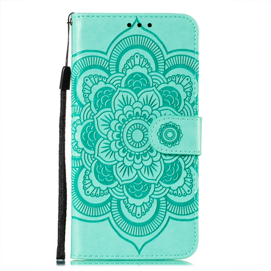 For Xiaomi Redmi Note 10 5G Mandala Embossing Pattern Horizontal Flip PU Leather Case with Holder & Card Slots & Wallet & Lanyard(Green) by buy2fix
