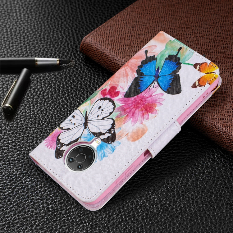 For Nokia G20 / G10 Colored Drawing Pattern Horizontal Flip Leather Case with Holder & Card Slots & Wallet(Butterflies) by buy2fix