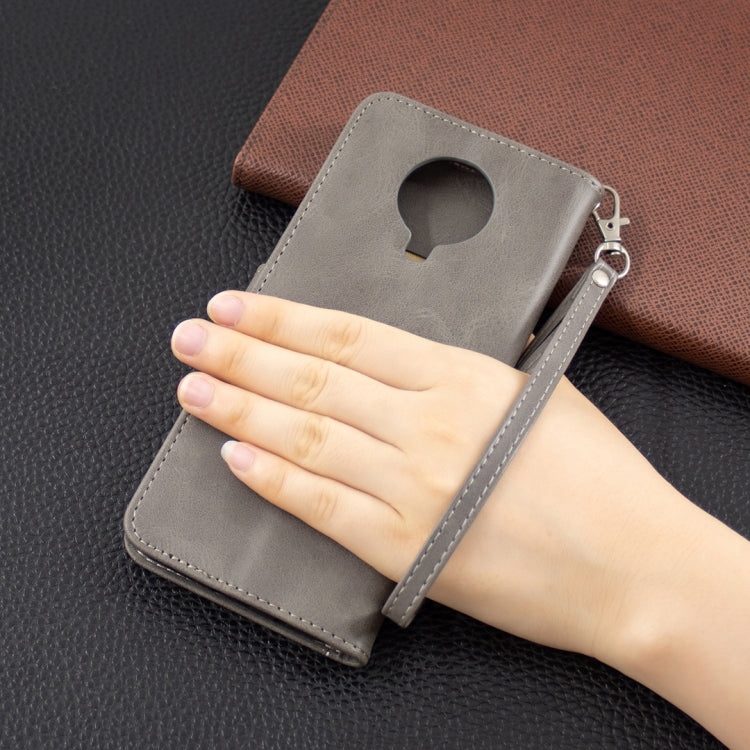 For Nokia G20 / G10 Retro Lambskin Texture Pure Color Horizontal Flip PU Leather Case with Holder & Card Slots & Wallet & Lanyard(Grey) by buy2fix