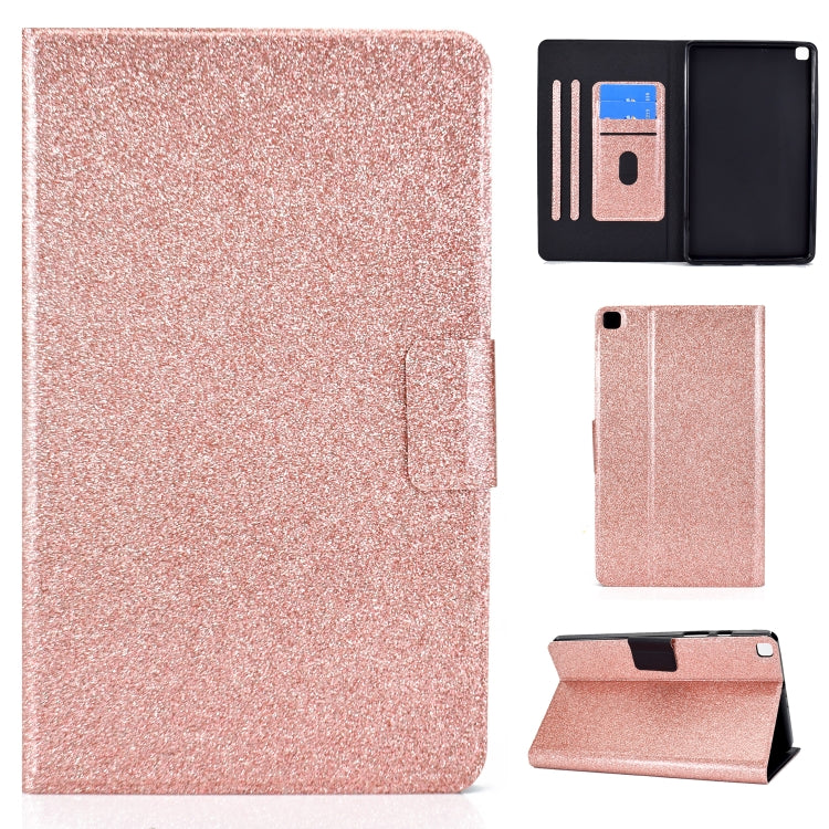 For Samsung Galaxy Tab A7 Lite T220 Glitter Horizontal Flip Leather Case with Holder & Card Slots(Rose Gold) - Other Galaxy Tab PC by buy2fix | Online Shopping UK | buy2fix