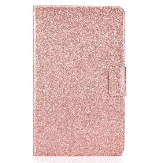For Samsung Galaxy Tab A7 Lite T220 Glitter Horizontal Flip Leather Case with Holder & Card Slots(Rose Gold) by buy2fix