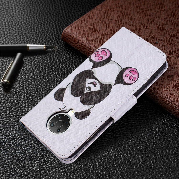 For Nokia G20 / G10 Colored Drawing Pattern Horizontal Flip Leather Case with Holder & Card Slots & Wallet(Panda) by buy2fix