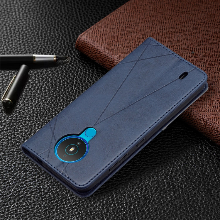 For Nokia 1.4 Rhombus Texture Horizontal Flip Magnetic Leather Case with Holder & Card Slots & Wallet(Blue) by buy2fix