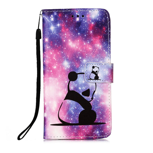 For Motorola Moto G30 / G10 / G10 Power Colored Drawing Pattern Plain Weave Horizontal Flip Leather Case with Holder & Card Slot & Wallet & Lanyard(Baby Panda) by buy2fix