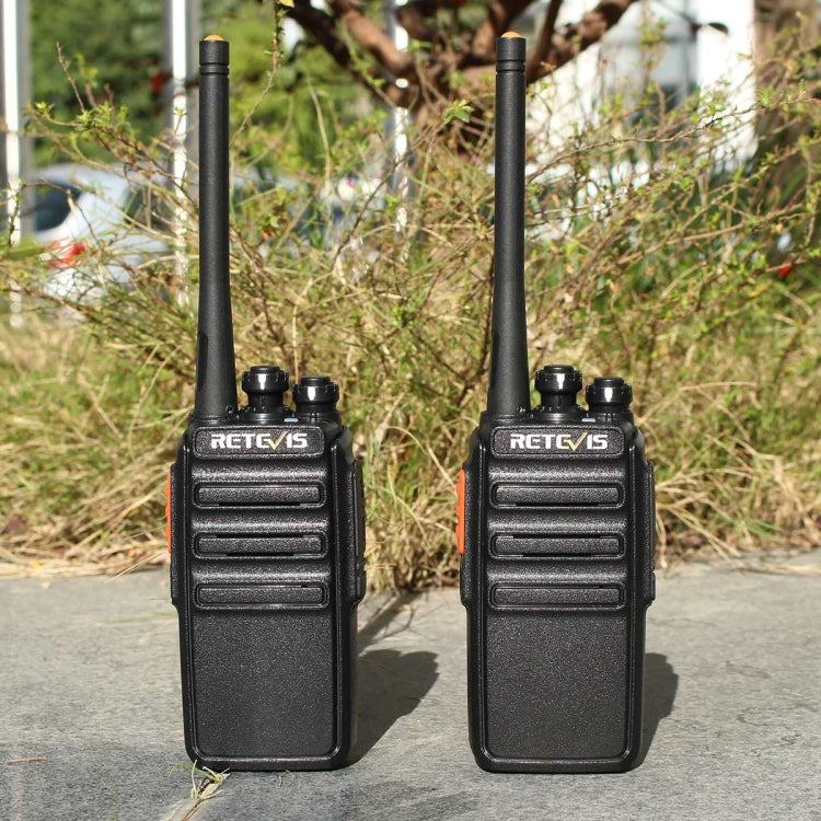 1 Pair RETEVIS RT24 EU Frequency PMR 446/400-470MHz 16CHS Two Way Radio Handheld Walkie Talkie, EU Plug(Black) by RETEVIS