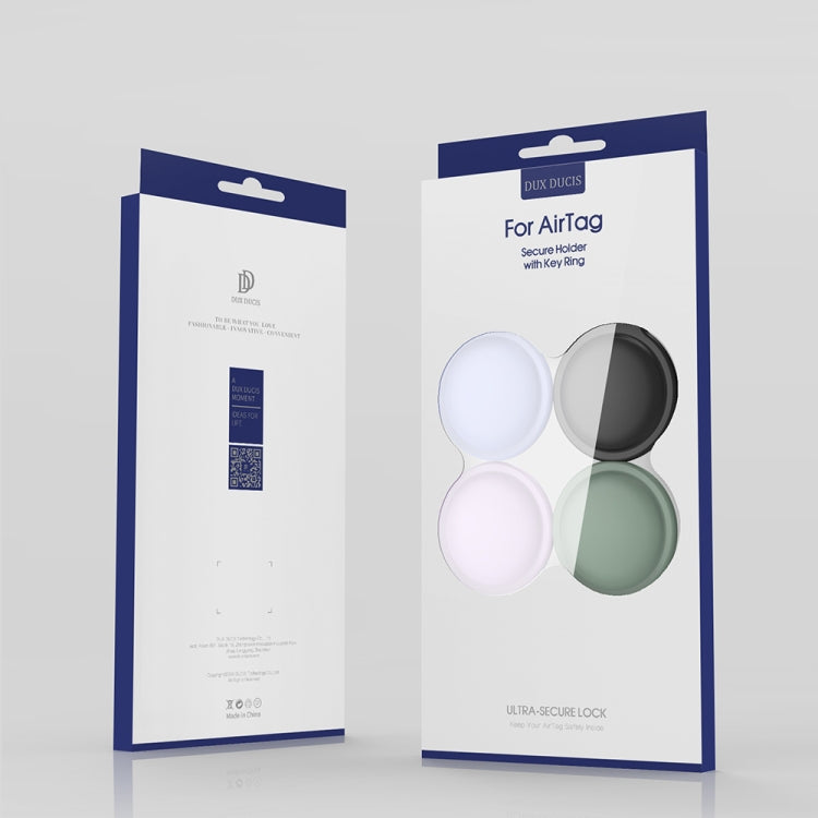 DUX DUCIS 4 PCS / Sets Frosted TPU Protective Case with Key Ring for AirTag by DUX DUCIS