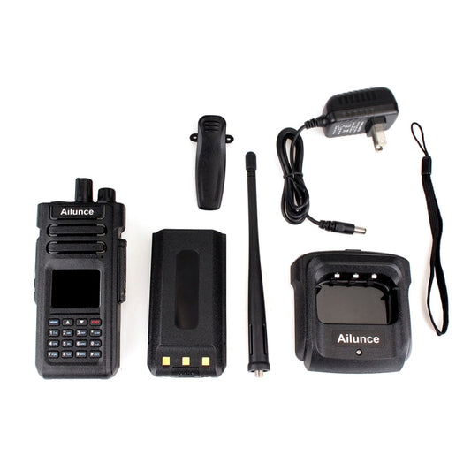 RETEVIS HD1 136-174&400-480MHz&76-107.95MHz 3000CHS Dual Band DMR Digital Waterproof Two Way Radio Handheld Walkie Talkie, US Plug(Black) by RETEVIS
