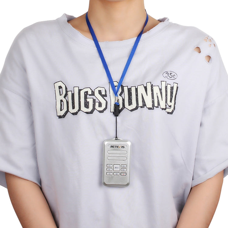 RETEVIS RT20 2W 400-470MHz 16CHS Mini FM Radio Two Way Radio Walkie Talkie, US Plug(Silver) by RETEVIS