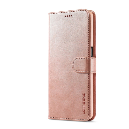 For OPPO F19 Pro / A94 5G LC.IMEEKE Calf Texture Horizontal Flip Leather Case with Holder & Card Slots & Wallet (Rose Gold) by LC.IMEEKE