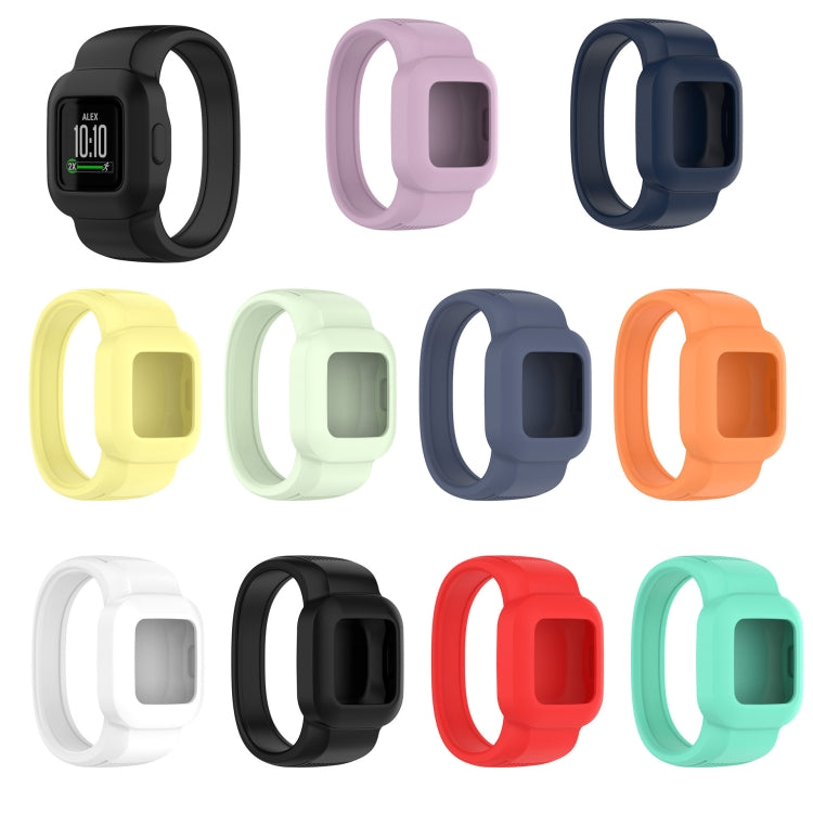 For Garmin Vivofit JR3 No Buckle Silicone Pure Color Watch Band, Size:S(Dark Blue) by buy2fix
