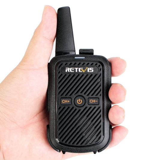 RETEVIS RT15 400-470MHz 16CHS Mini Two Way Radio Walkie Talkie, EU Plug(Black) by RETEVIS