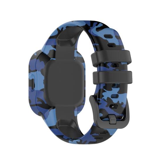For Garmin Vivofit JR3 Silicone Printing Watch Band(Camouflage Blue) by buy2fix