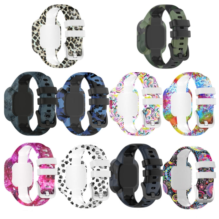 For Garmin Vivofit JR3 Silicone Printing Watch Band(Camouflage Blue) by buy2fix
