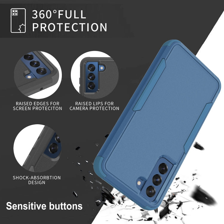 For Samsung Galaxy S21 FE TPU + PC Shockproof Protective Case(Royal Blue) by buy2fix