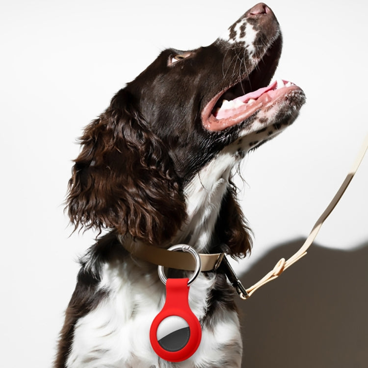 Silicone Case with Keychain Ring for AirTag(Dark Green) by buy2fix