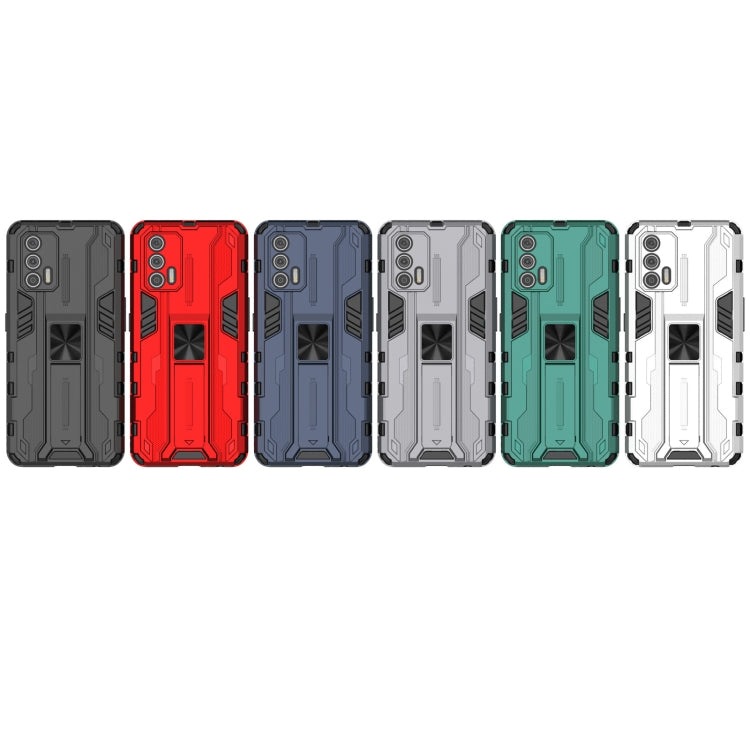 For OPPO Realme GT Supersonic PC + TPU Shock-proof Protective Case with Holder(Red) by buy2fix