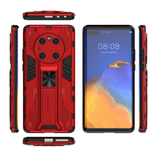 For Huawei Mate 40 Pro Supersonic PC + TPU Shock-proof Protective Case with Holder(Red) by buy2fix