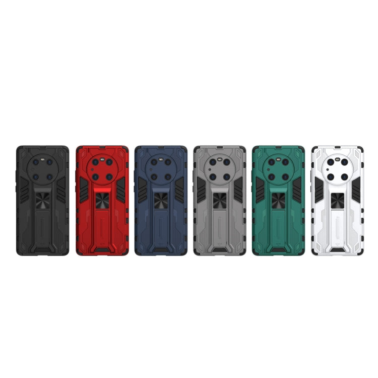 For Huawei Mate 40 Pro Supersonic PC + TPU Shock-proof Protective Case with Holder(Dark Blue) by buy2fix