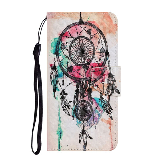 For Samsung Galaxy A22 5G Coloured Drawing Pattern Horizontal Flip PU Leather Case with Holder & Card Slots & Wallet & Lanyard(Wind Chimes) by buy2fix