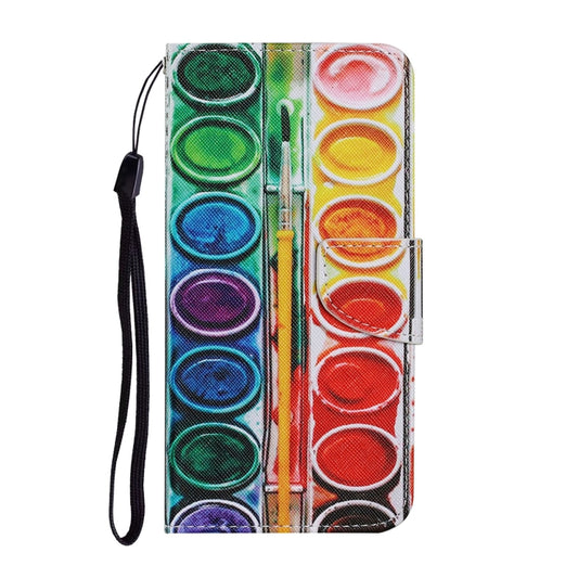 For Samsung Galaxy S21 FE Coloured Drawing Pattern Horizontal Flip PU Leather Case with Holder & Card Slots & Wallet & Lanyard(Eye Shadow) by buy2fix