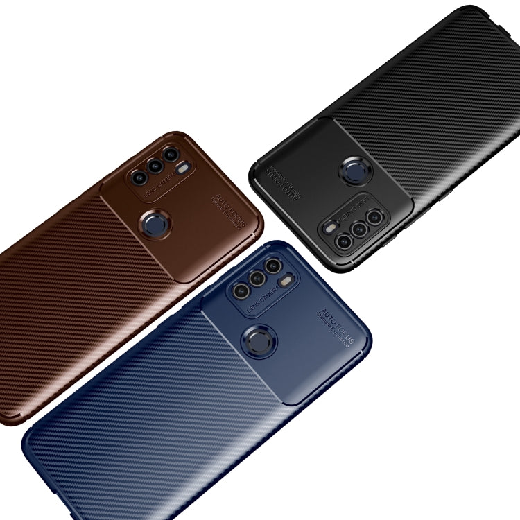 For Motorola Moto G50 Carbon Fiber Texture Shockproof TPU Case(Black) by buy2fix