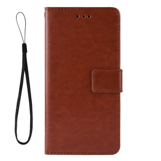 For Samsung Galaxy S21 FE Crazy Horse Texture Horizontal Flip Leather Case with Holder & Card Slots & Lanyard(Brown) by buy2fix