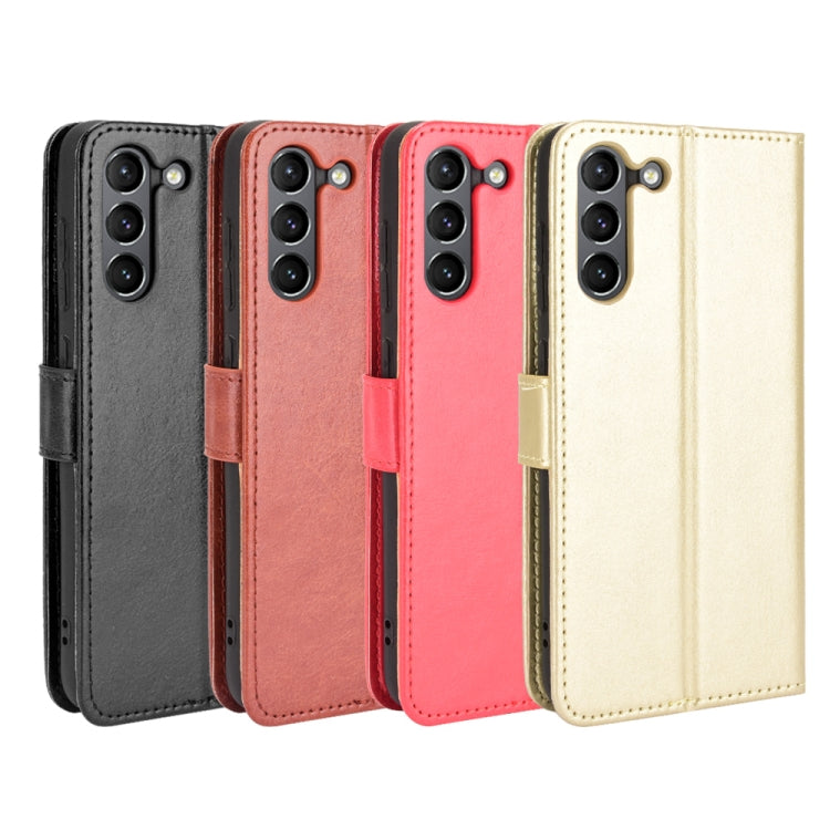 For Samsung Galaxy S21 FE Crazy Horse Texture Horizontal Flip Leather Case with Holder & Card Slots & Lanyard(Brown) by buy2fix