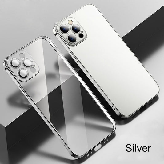For iPhone 11 Pro Max Anti-fingerprint Frosted Electroplating Protective Case with Camera Film (Silver) by buy2fix