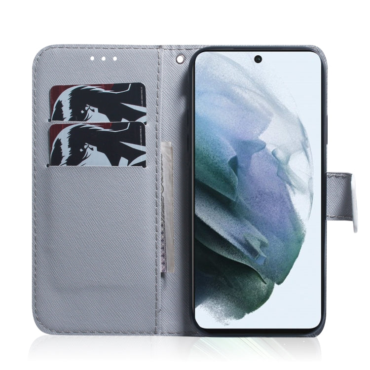 For Samsung Galaxy S21 FE Coloured Drawing Horizontal Flip Leather Case, with Holder & Card Slots & Wallet(Lion) by buy2fix