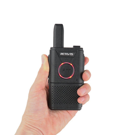 1 Pair RETEVIS RT18 16CHS FRS Dual PTT Handheld Walkie Talkie, US Plug(Black) by RETEVIS