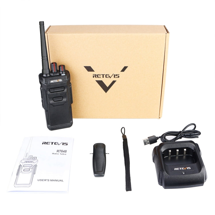 RETEVIS RT48 2W 16CHS Waterproof FRS Handheld Walkie Talkie, US Plug(Black) by RETEVIS