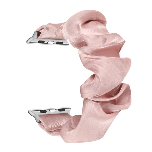 Shell Pattern Hair Ring Cloth Watch Band For Apple Watch Series 7 41mm / 6 & SE & 5 & 4 40mm / 3 & 2 & 1 38mm(Pink) by buy2fix