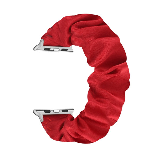 Butterfly Pattern Hair Ring Cloth Watch Band For Apple Watch Ultra 49mm&Watch Ultra 2 49mm / Series 9&8&7 45mm / SE 3&SE 2&6&SE&5&4 44mm / 3&2&1 42mm(B) by buy2fix