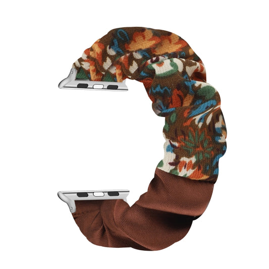 Butterfly Pattern Hair Ring Cloth Watch Band For Apple Watch Series 9&8&7 41mm / SE 3&SE 2&6&SE&5&4 40mm / 3&2&1 38mm(H) by buy2fix