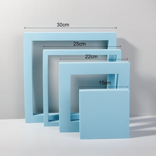 Cube Embedded Combo Kits Geometric Cube Solid Color Photography Photo Background Table Shooting Foam Props (Light Blue) by buy2fix