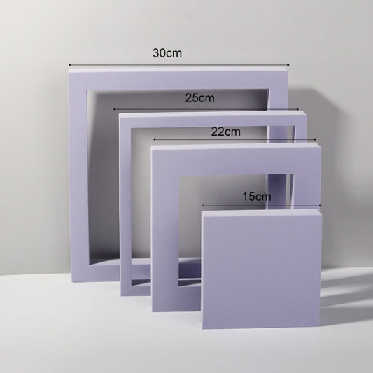 Cube Embedded Combo Kits Geometric Cube Solid Color Photography Photo Background Table Shooting Foam Props (Purple) by buy2fix